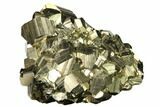 Shiny Pyrite Crystal Cluster - Peru #167723-1